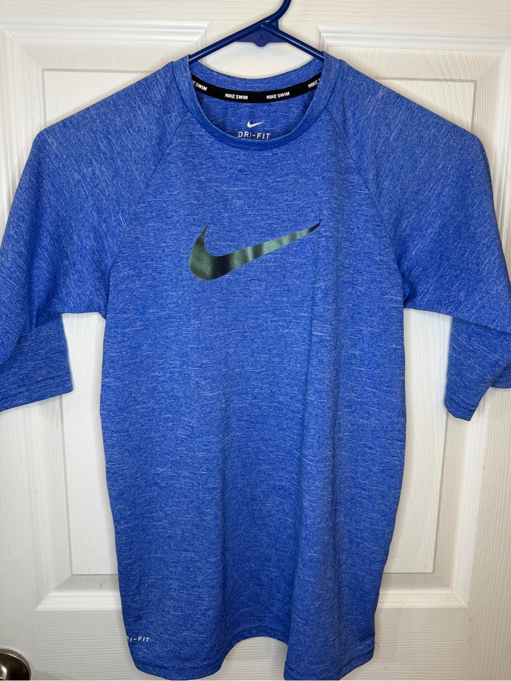 Nike Dri-FIT Youth 10-12 Royal Blue Rash Guard
